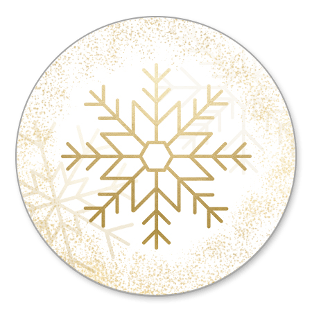 Gouden sneeuwvlokken en sneeuw